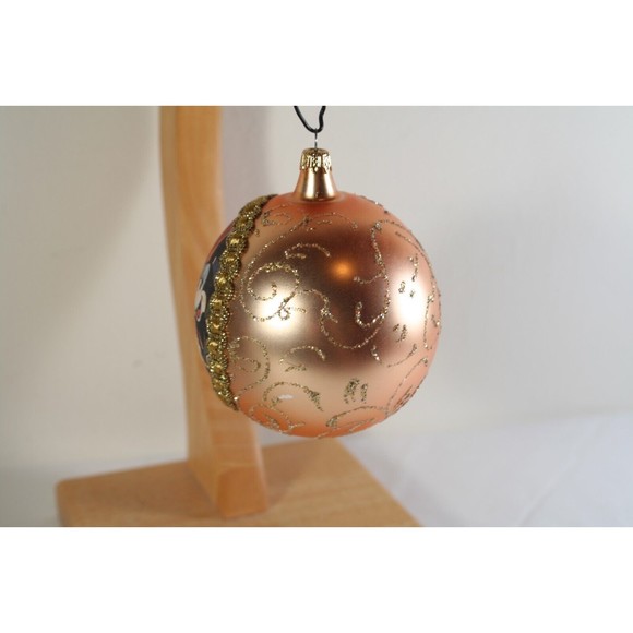 Silk Print Disney Bulb Ornament Vintage Mickey and Minnie Glass Kurt Adler - Picture 5 of 11